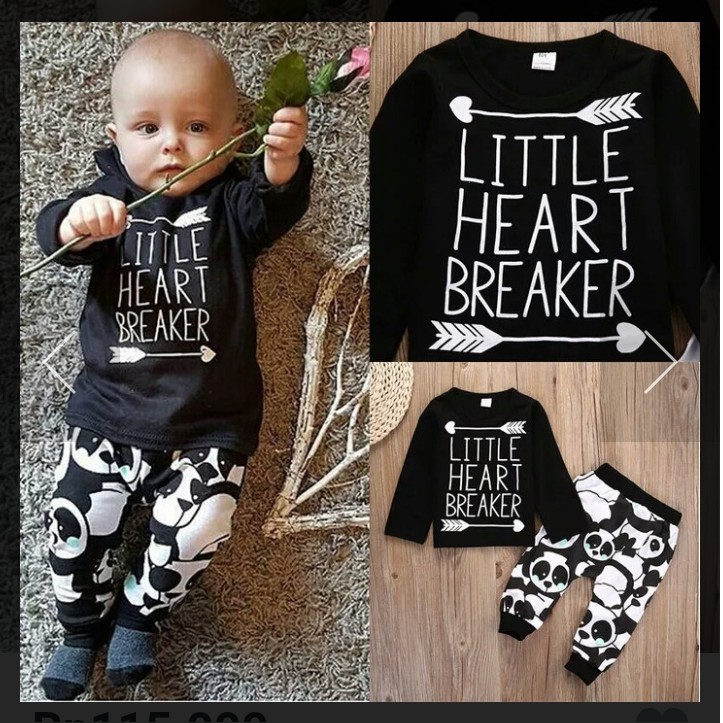 SETELAN LITTLE HEART PANDA