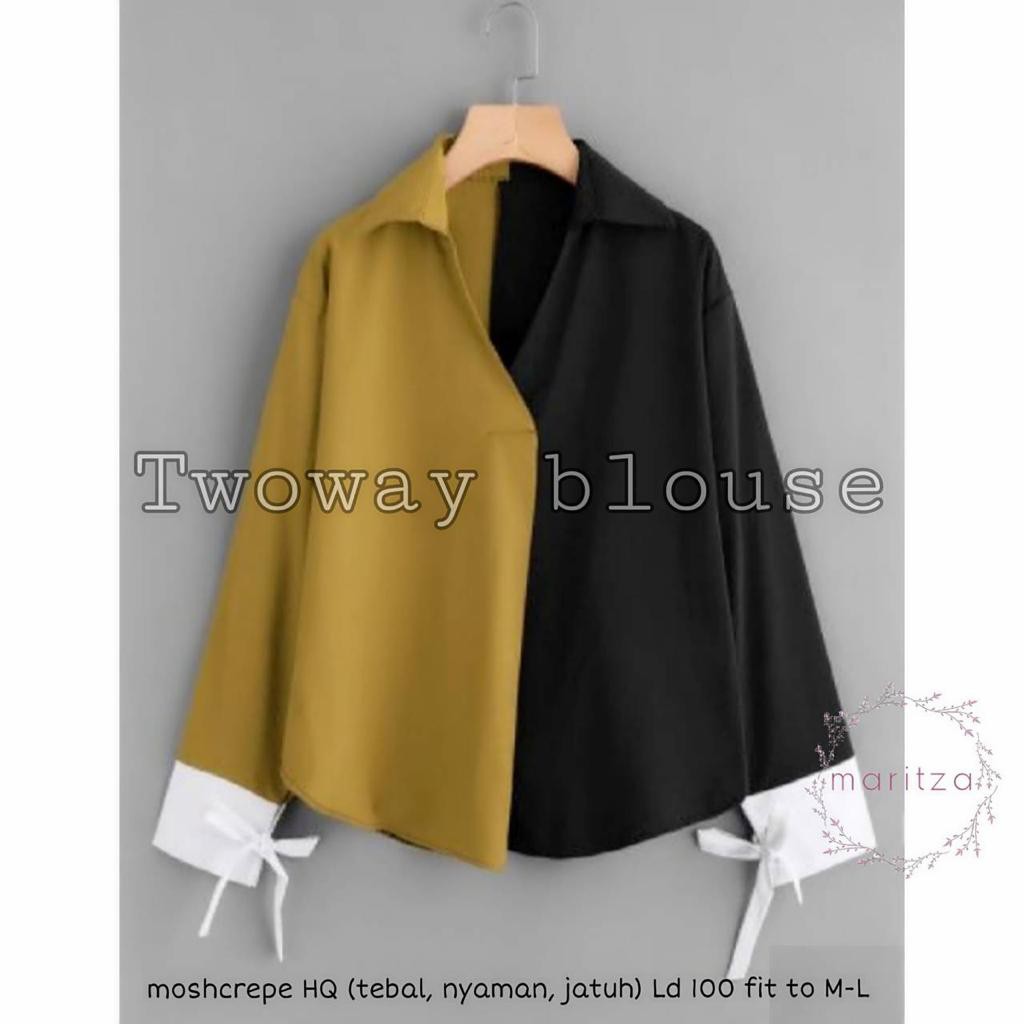 TWOWAY BLOUSE FAB MOSHCREPE