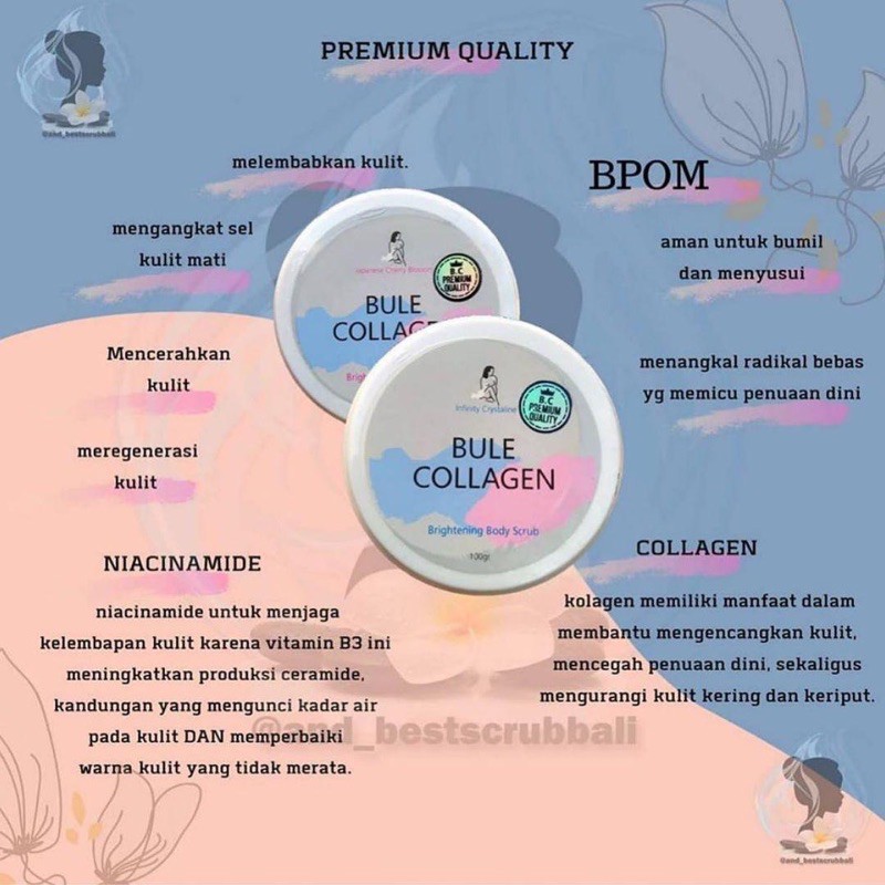 Scrub Bule Collagen BPOM Original