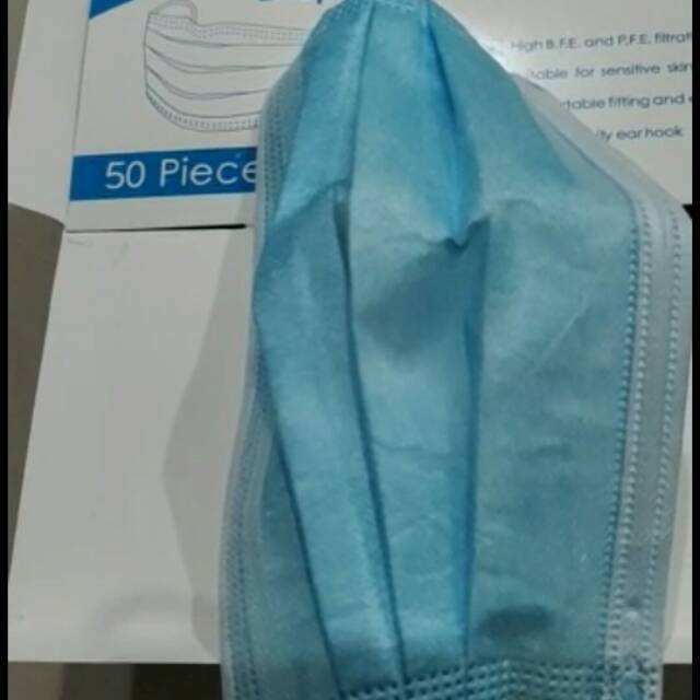 Masker Elastic Earloop 3Ply/3Lapis Disposable Face Mask