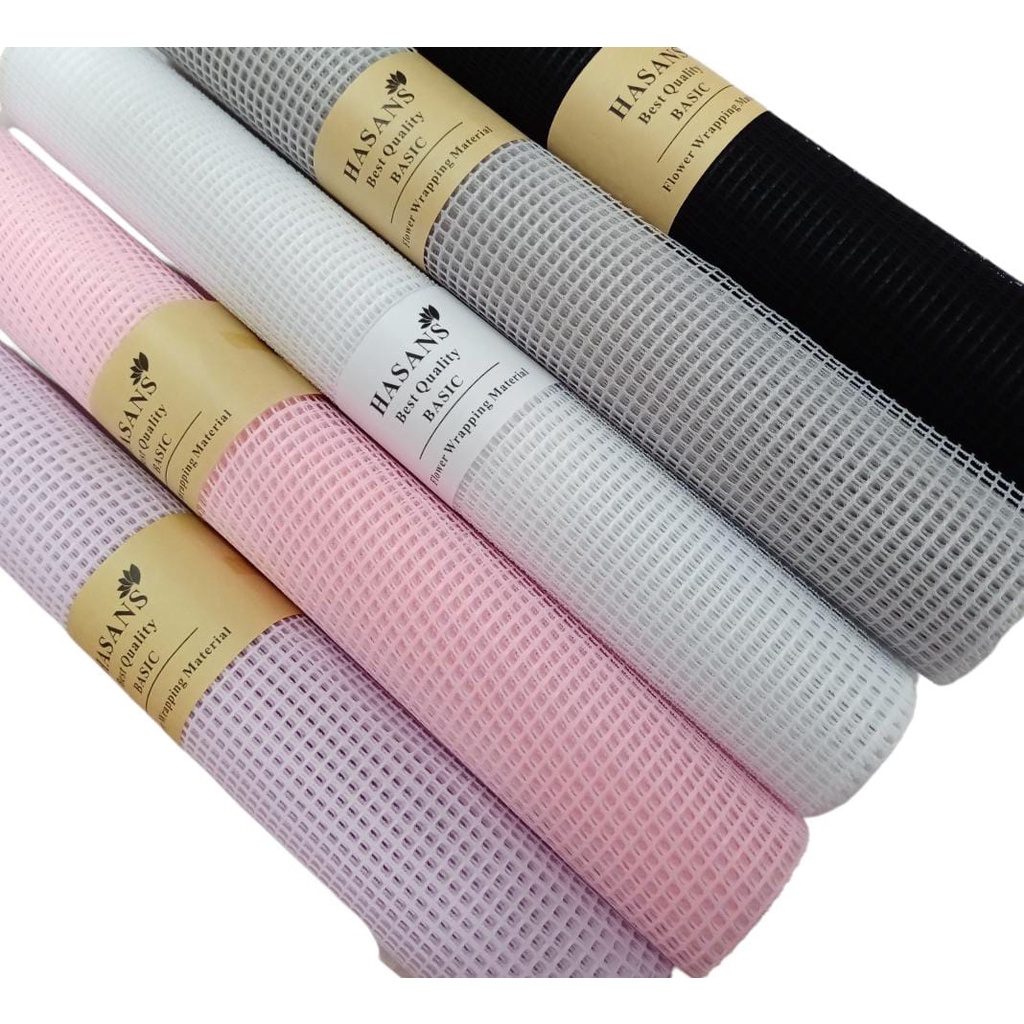 Kertas Bucket Bunga Wrapping Korean mesh Polynet