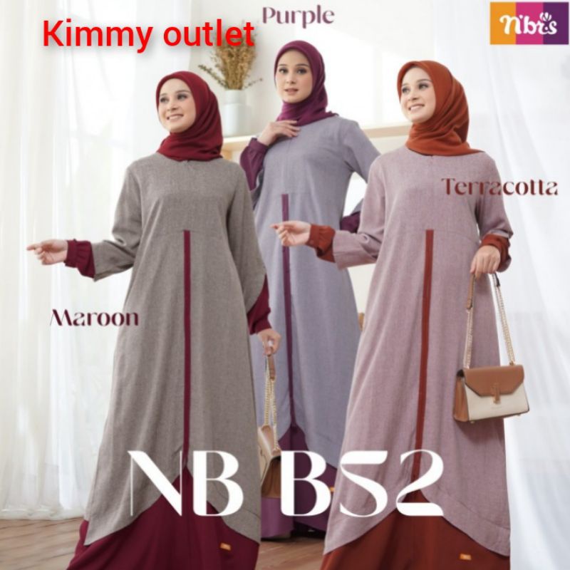 gamis terbaru/branded nibras nb b52/diskon murah
