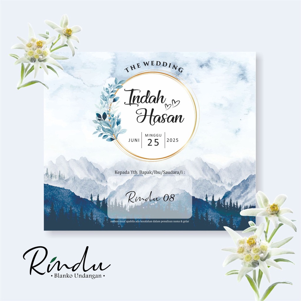 Blangko Undangan Rindu 08 (Free File Setting)