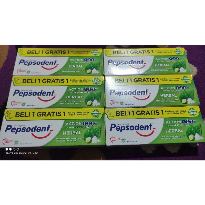 pepsodent herbal 190gr x 2