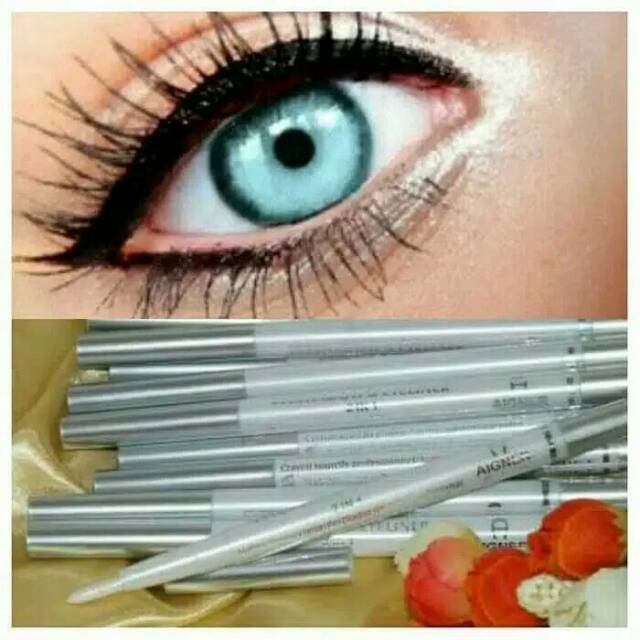 Eyeliner putih gliter aigner putar
