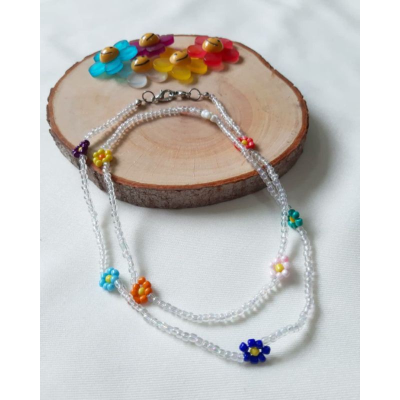 SummerBreeze daisy rainbow strap mask masker strap