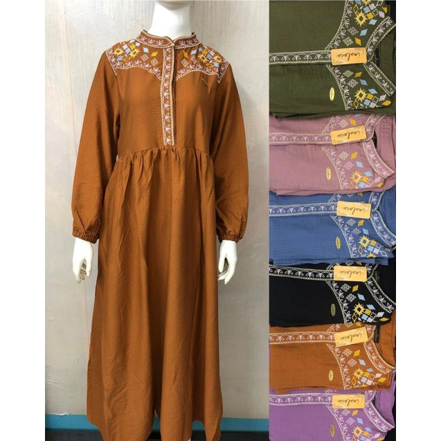 Gamis Bordir Crinkle 2