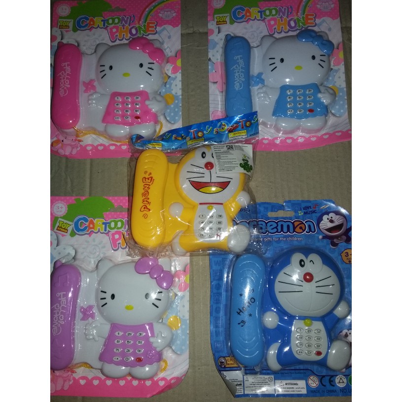Mainan Telepon Anak Hello Kitty & Doraemon