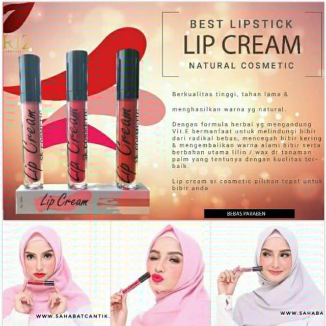 Lipstik Matte/ Lip Cream SR12/ Vit E