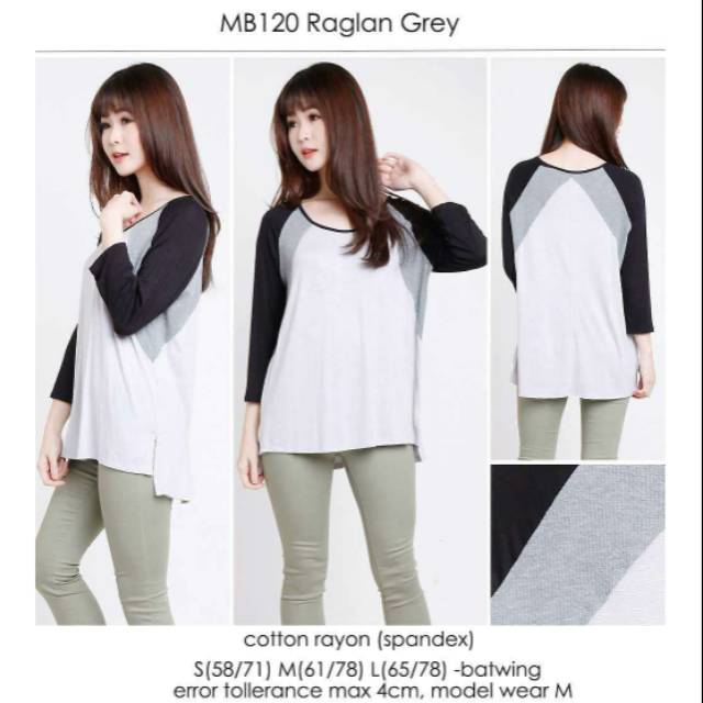 MB120 Raglan Gray