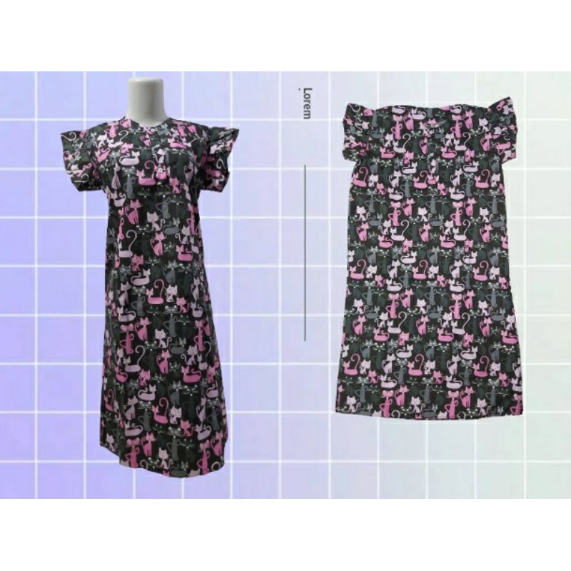 daster mitif kartun hitam busui