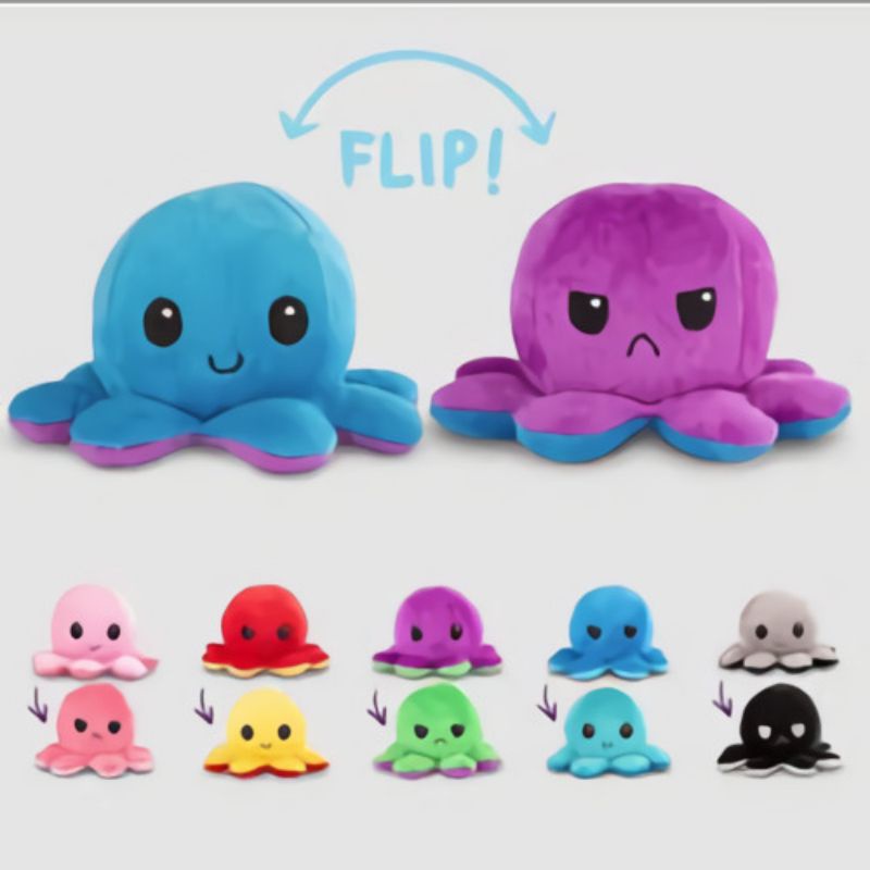 boneka octopus bolak balik