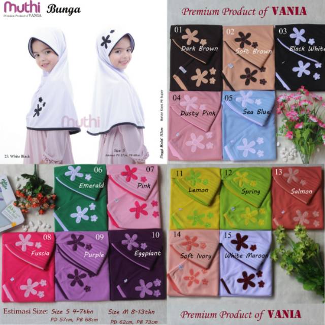 Jilbab vania muthi bunga