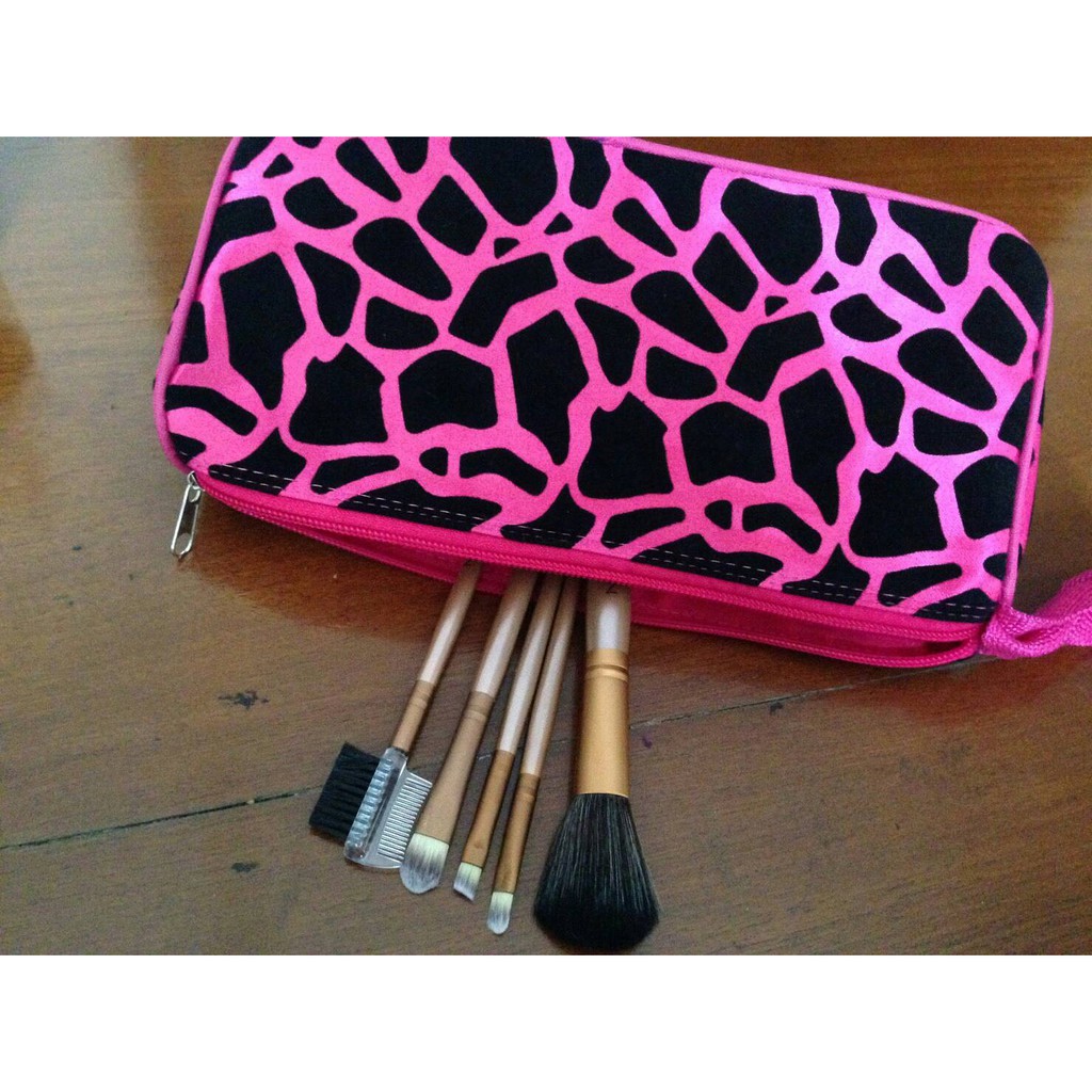 Pouch Makeup Zebra Pink
