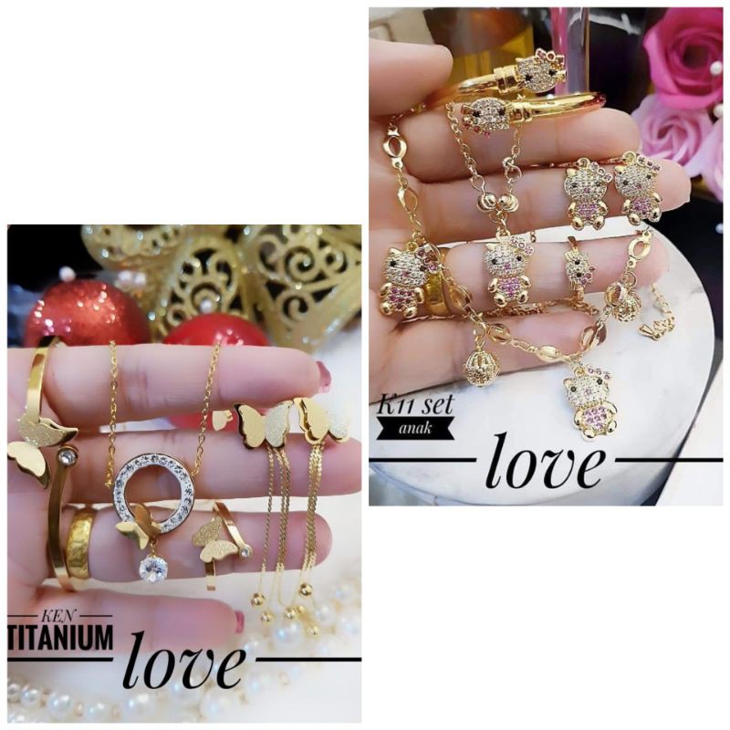 set perhiasan titanium
