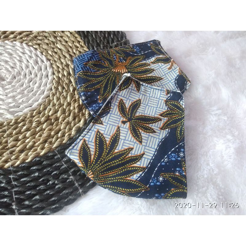 masker batik cantik biru 2 play