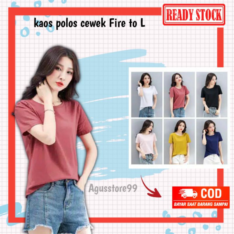 kaos cewek polos size L