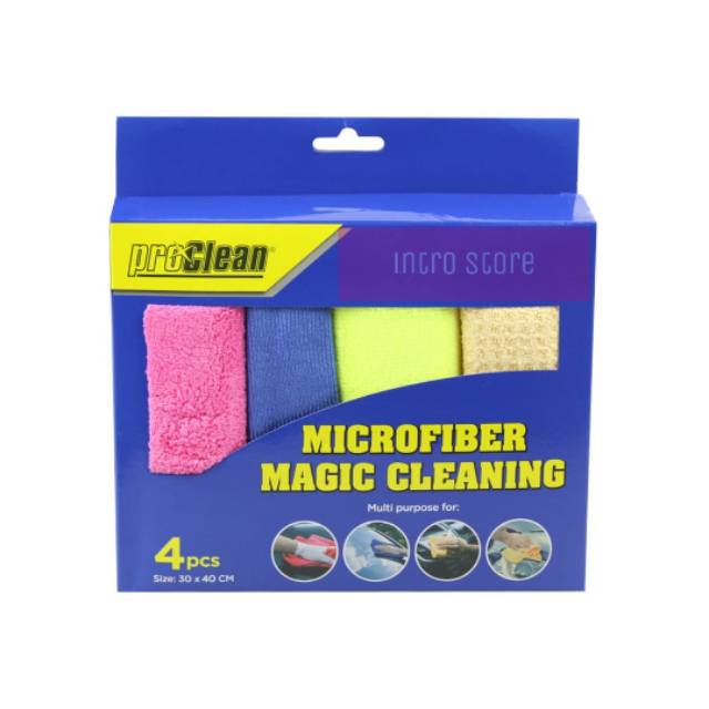 PROCLEAN KAIN LAP MICROFIBER - MICROFIBER CLOTHS SET ISI 4 PCS