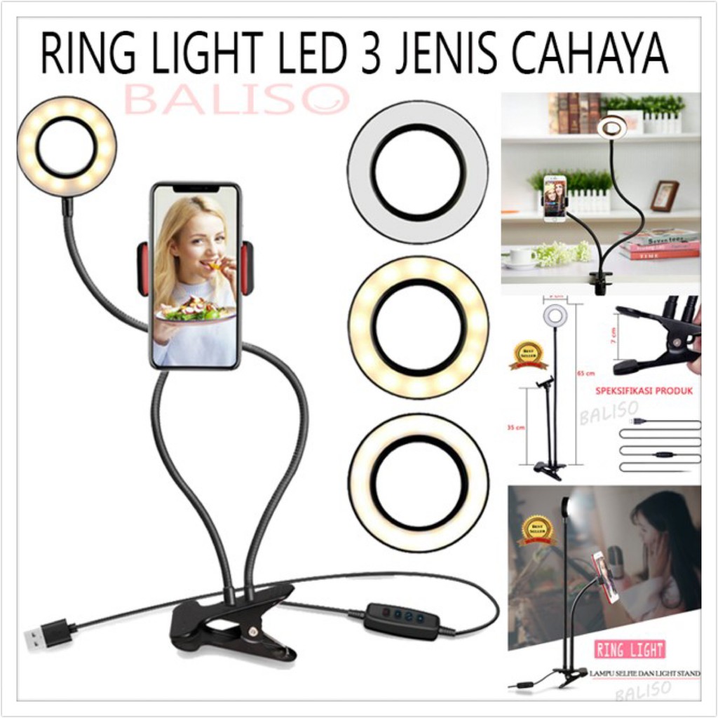 Ring Light Selfie Streaming Selfie Vlogging Studio
