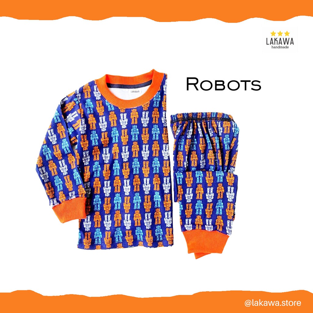 Piyama kaos Robots