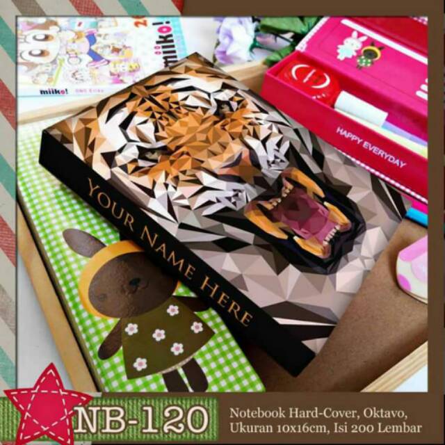 NB-120 Custom Notebook A6 Tiger Face