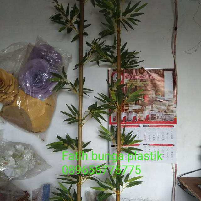 Partisi bambu bunga plastik bunga hias