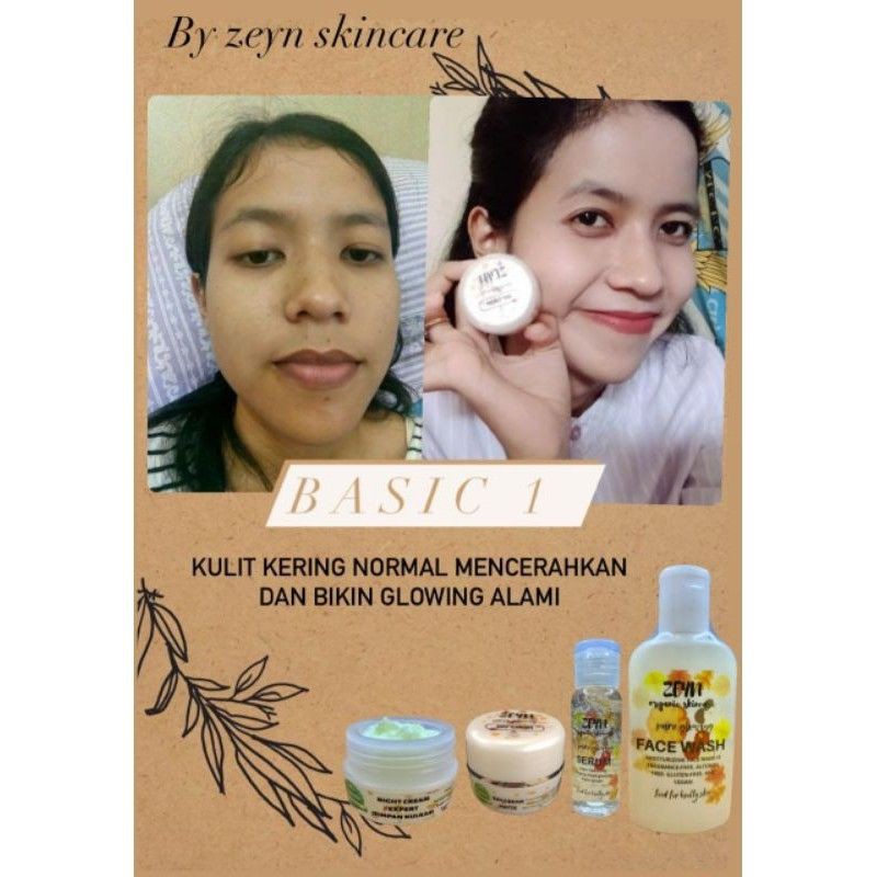 Pure Glowing Basic 1 Wajah Kering, Sensitif,Flek