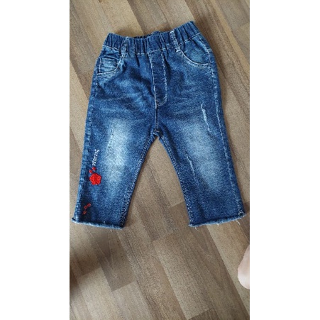flower jeans pant