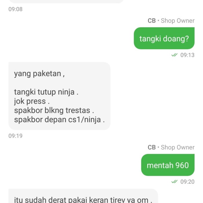 Paket Mentah CB Ninja