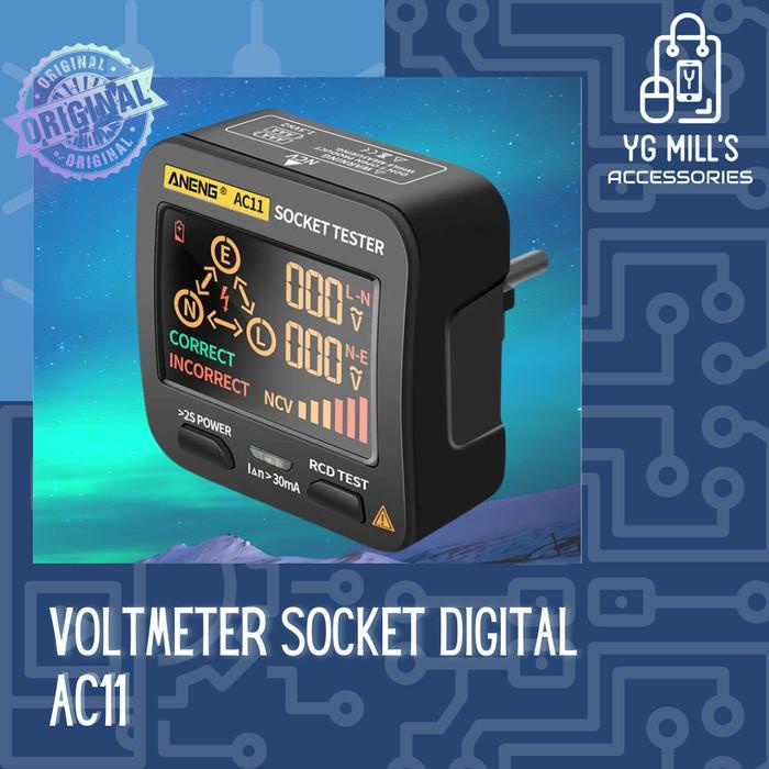 Voltmeter Voltmeter Socket Digital Voltage Tester Polarity Phase Check Ac11