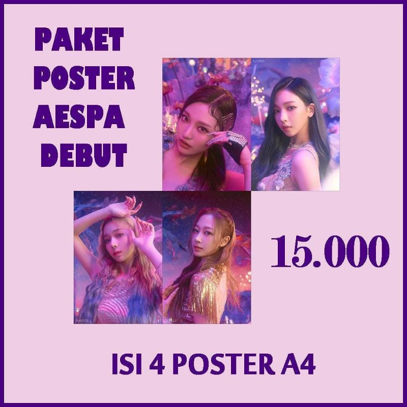 PAKET POSTER AESPA DEBUT