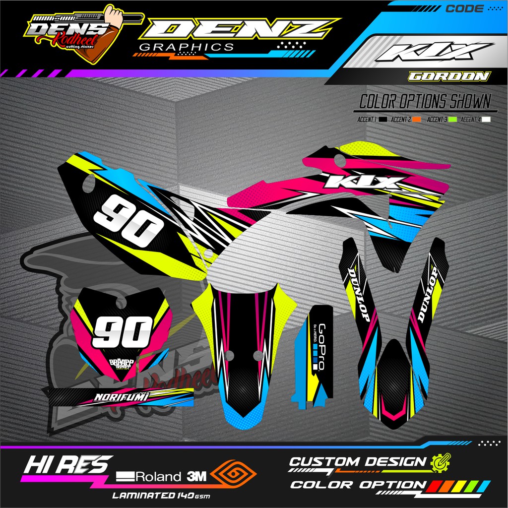 DECAL STICKER KLX GORDON MD0028