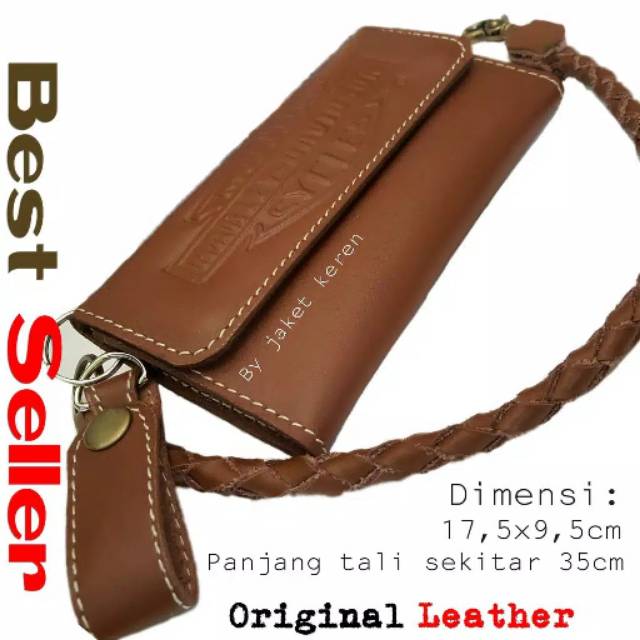 Dompet bikers kulit asli