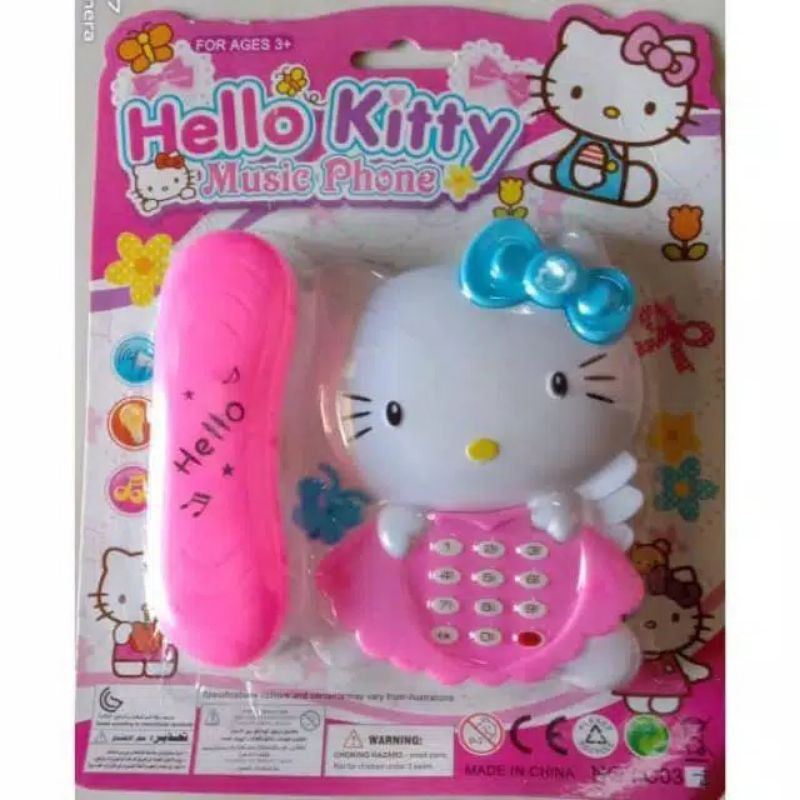 Mainan Telepon Hello Kitty murah/ Mainan Handphone/ Bisa COD