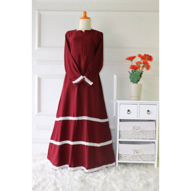 COD Gamis Wolfis Renda 1/3 Maroon