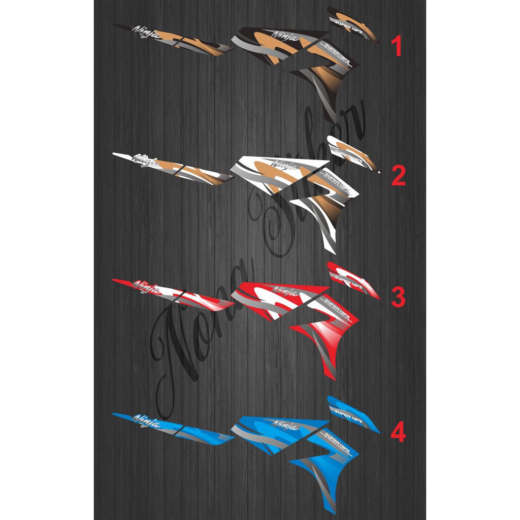 STIKER STRIPING DECAL NINJA R/SS