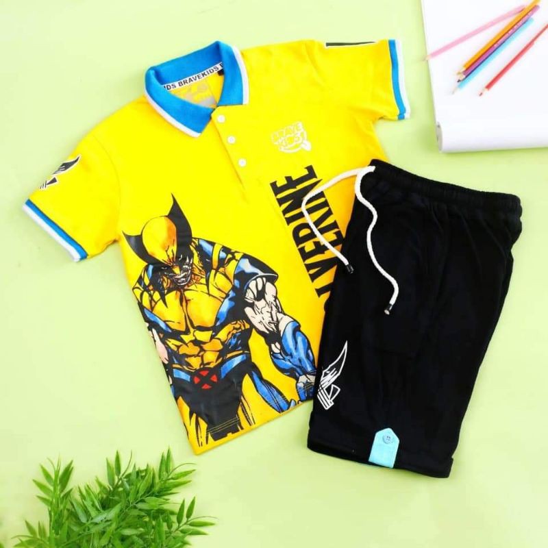 Setelan Polo Bravekids