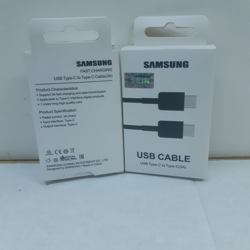 kabel data / cable Samsung Usb Type C To Type C fast charging 3A
