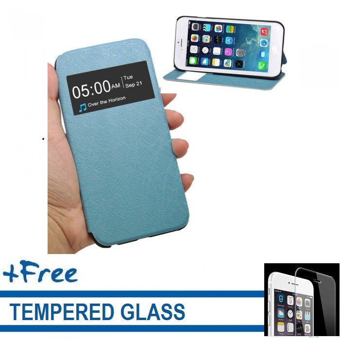 SILK HORIZONTAL FLIP LEATHER CASE IPHONE 6 & 6S BLUE