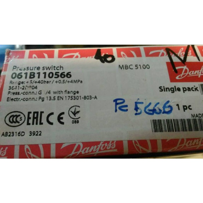 PRESURE SWITCH DANFOSS 061B110566