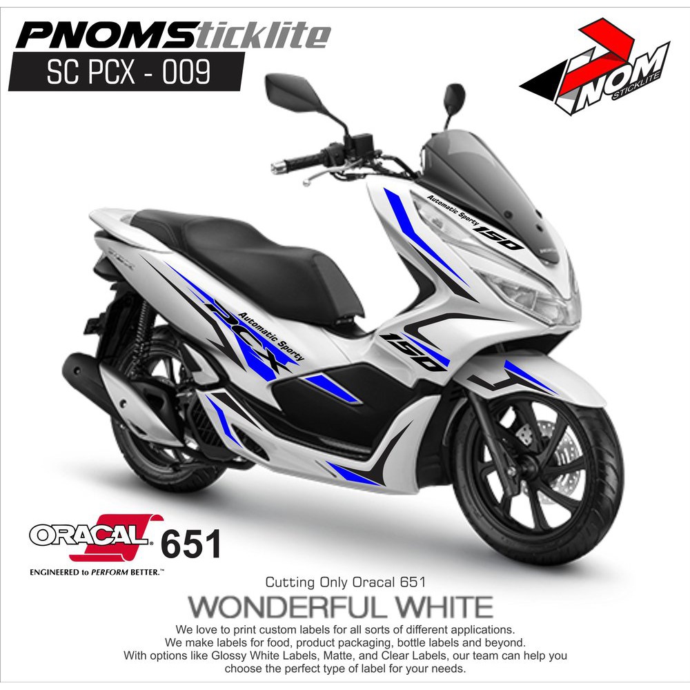 Cutting Stiker PCX Blue RGB