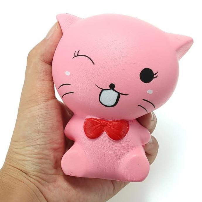 Squishy Pink Coffee Cat Kucing Pink