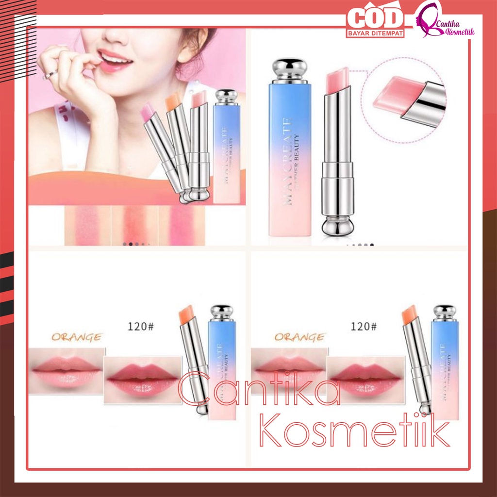 MAYCREATE  CHANGE COLOR LIPSTICK MOISTURIZING & WATERPROOF
