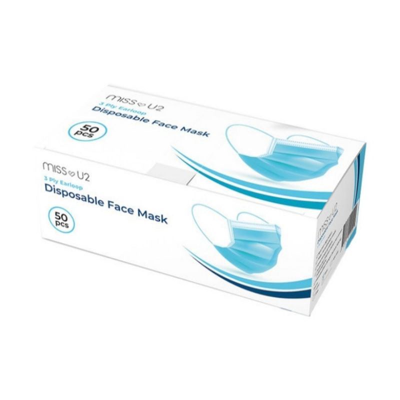 MISS U2 DISPOSABLE FACE MASK 50 PCS