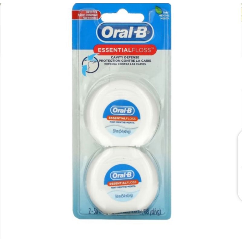 Oral B Essential Floss Value Pack Mint 2 Pack 50m each