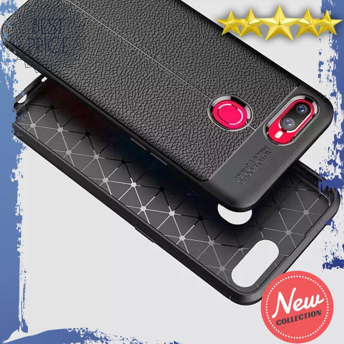 CASING HP OPPO A7 SOFT CASE AUTOFOCUS LEATHER KULIT
