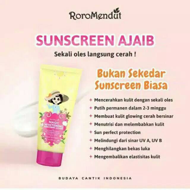 ROROMENDUT magic whitening sunscreen lotion