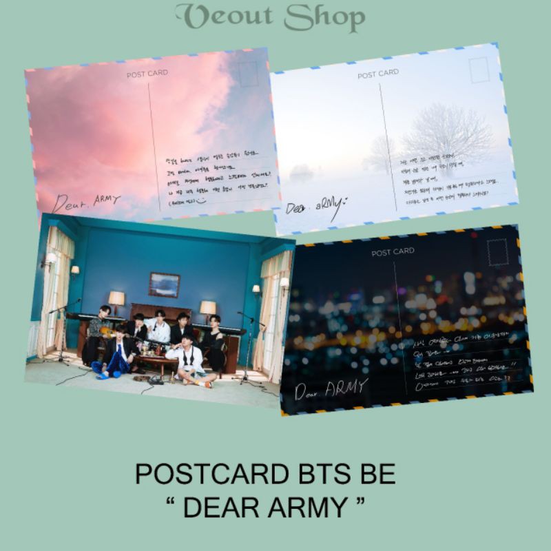 Postcard BTS Dear Army ( BE )