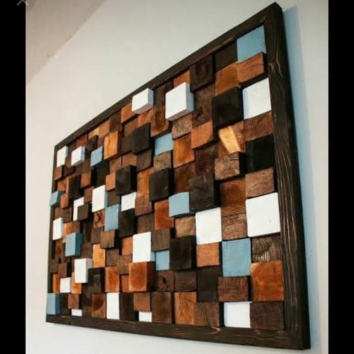 Hiasan dinding kayu rustic