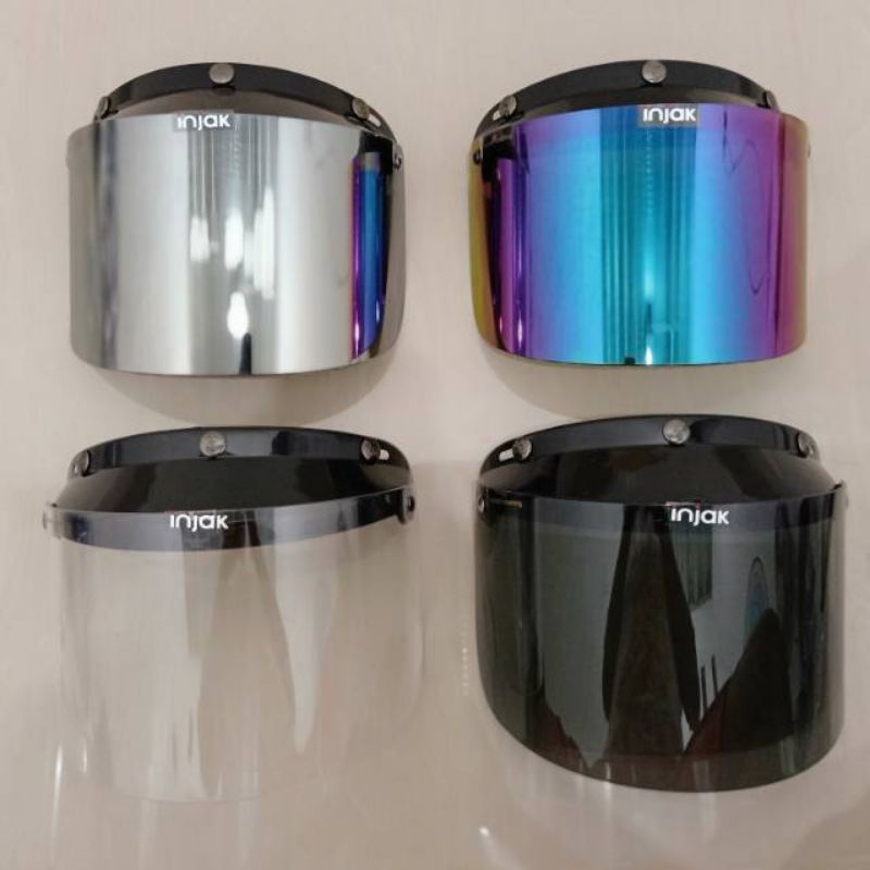 Visor helm kaca helm flat visor Bogo retro injak
